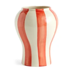 Jarrón Sobremesa stripe S 22 cm, Red