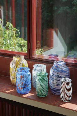 Jarrón Splash Roll Neck XS 19 cm, Coffee and white