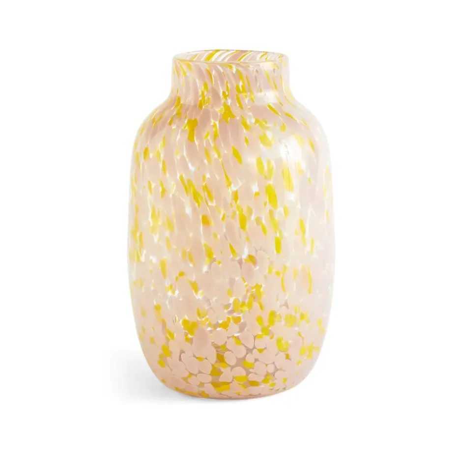 Jarrón Splash Round L, 30 cm Light pink-yellow