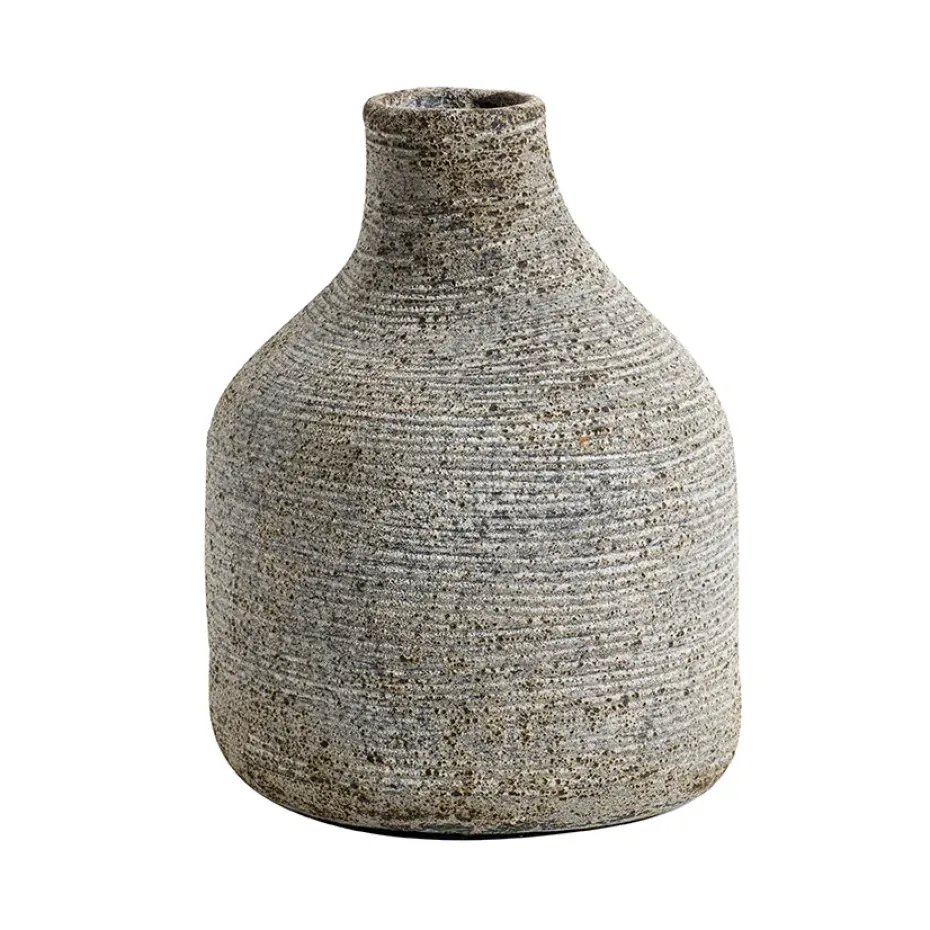 Jarrón Stain pequeño, gris-marrón