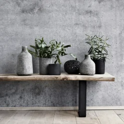 Jarrón Stain pequeño, gris-marrón