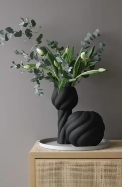 Jarrón Twist pillar 34 cm, Black