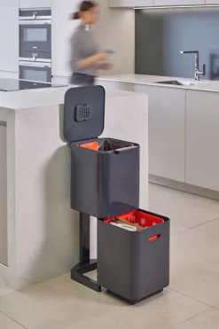 Joseph Joseph Totem Compact cubo de basura 40 L, Graphite
