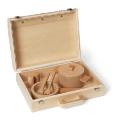 Juego de cocina Toro Suitcase Kitchen para niños, Natural