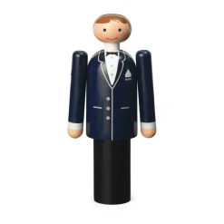 Kay Bojesen novio, Azul-negro-blanco, 12 cm