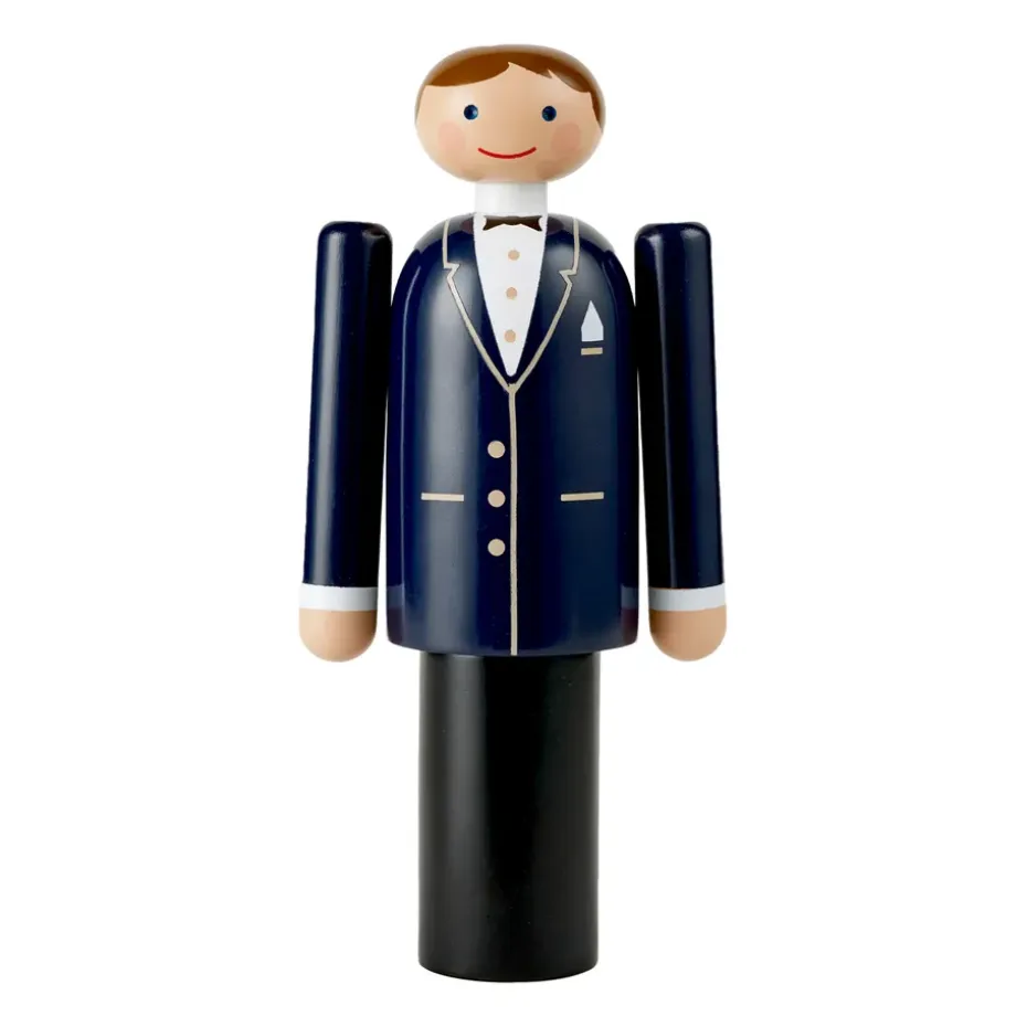 Kay Bojesen novio, azul-negro-blanco, 18 cm