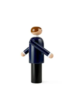 Kay Bojesen novio, azul-negro-blanco, 18 cm