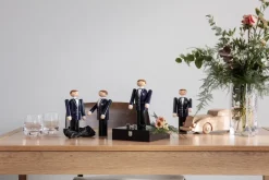 Kay Bojesen novio, azul-negro-blanco, 18 cm