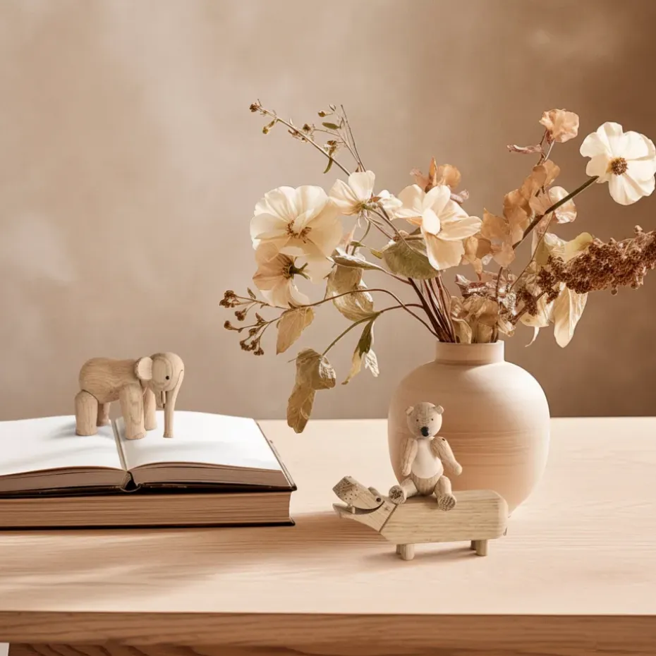 Liliput 3 Kay Bojesen piezas, Roble natural, arce natural