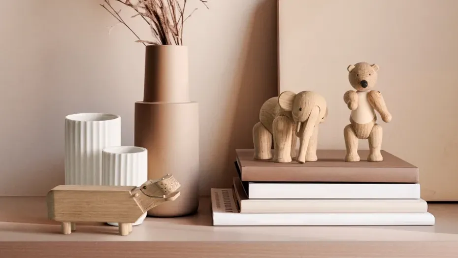 Liliput 3 Kay Bojesen piezas, Roble natural, arce natural