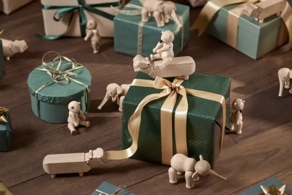 Liliput 3 Kay Bojesen piezas, Roble natural, arce natural