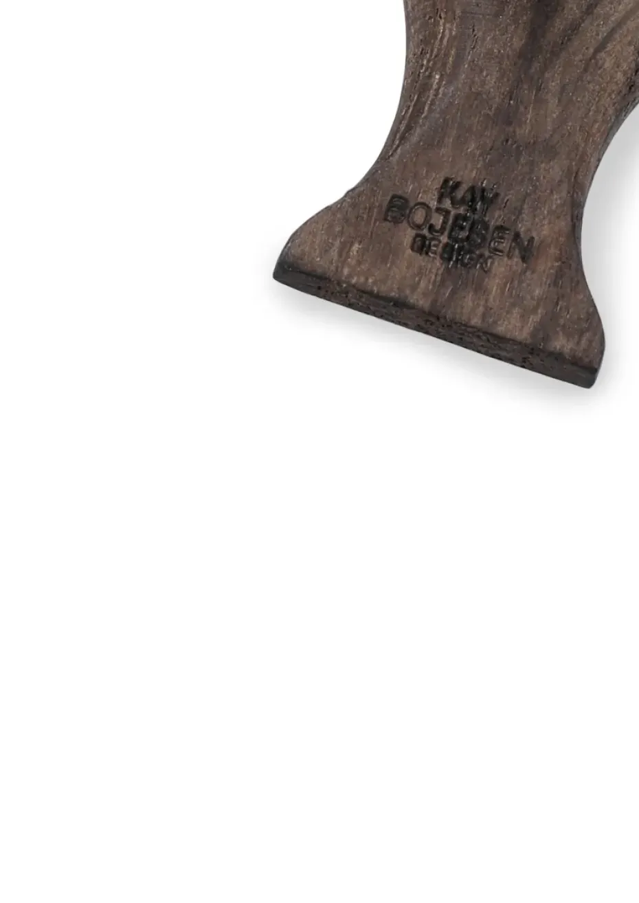 Llavero de pájaro Kaj Bojesen, Roble ahumado, cuero negro