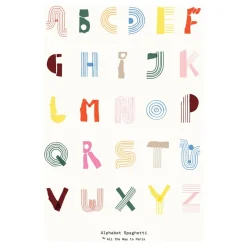 Lámina Alphabet Spaghetti ENG Multi-colour, 50x70 cm