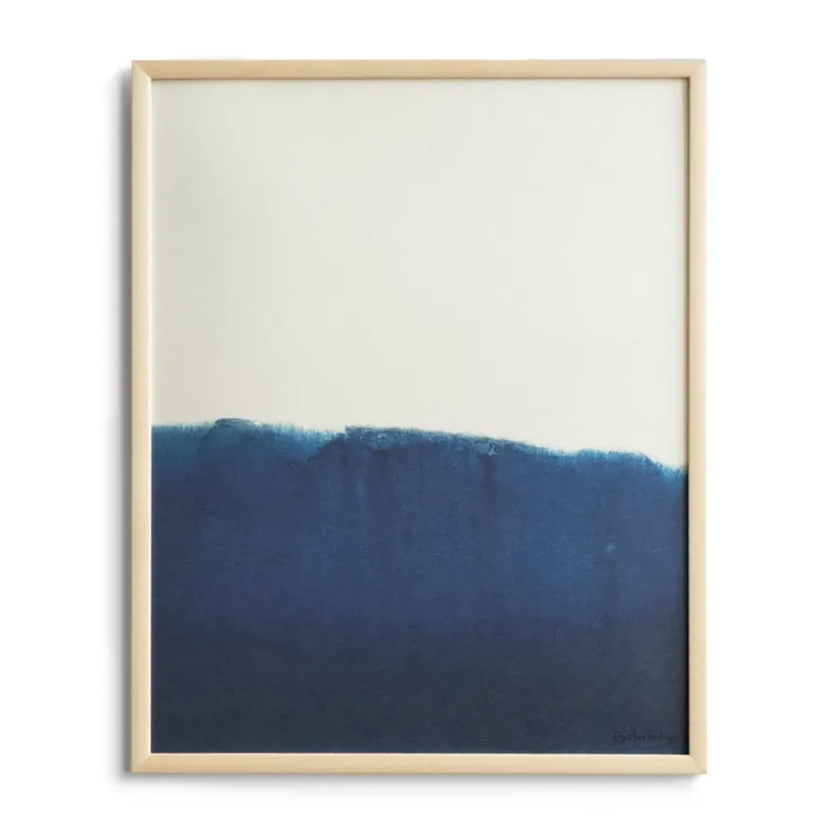Lámina Dyeforindigo ocean 1 40x50 cm, azul-blanco
