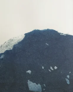 Lámina Dyeforindigo ocean 2 40x50 cm, azul-blanco