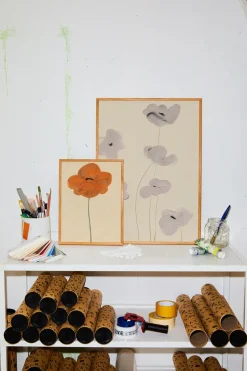 Lámina Orange Vallmo, 30x40 cm