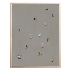 Lámina Skiers 40x50 cm, gris