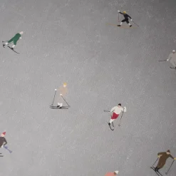 Lámina Skiers 40x50 cm, gris