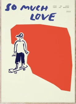 Lámina So Much Love Skateboard, 30x40 cm