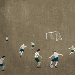 Lámina Soccer 50x70 cm, marrón