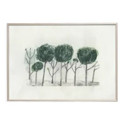 Lámina Trees 50x70 cm, negro- off white