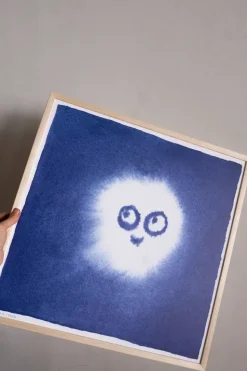 Lámina Tufs 50x50 cm, azul-blanco