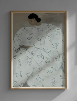 Lámina White Flower 50x70 cm, Nude