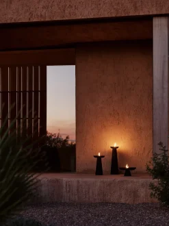 Lámpara de aceite Meira negro, Ø21x36 cm