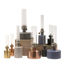 Lámpara de parafina Patina, grande, Gris