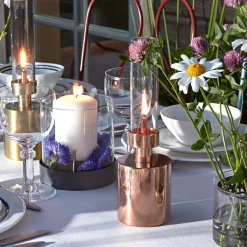 Lámpara de parafina Patina, pequeña, cobre