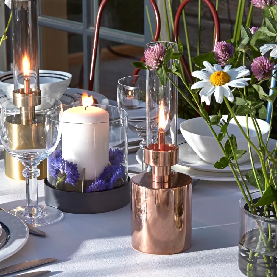 Lámpara de parafina Patina, pequeña, cobre