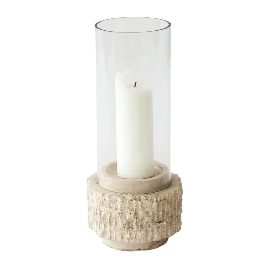 Lámpara de travertino, 30 cm