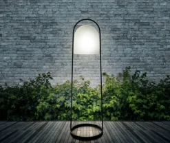 Lámpara solar SunLight 100 cm, Blanco-negro