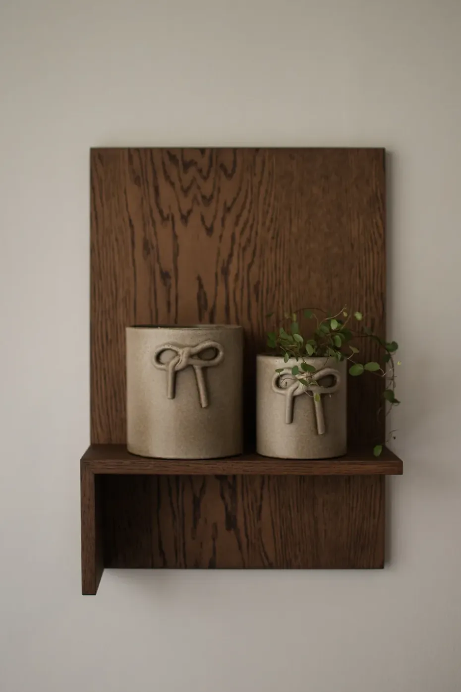 Maceta Bow Ø14 cm, Beige