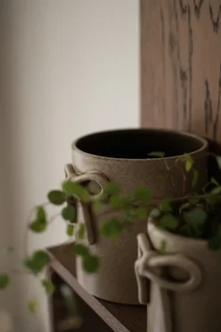 Maceta Bow Ø14 cm, Beige