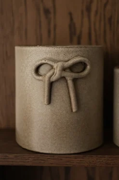 Maceta Bow Ø14 cm, Beige