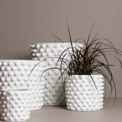 Maceta Cloudy blanco mate, pequeña