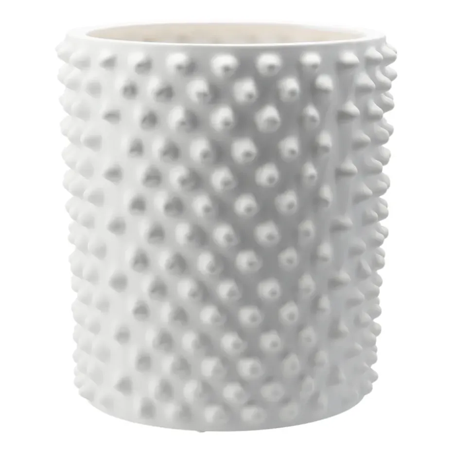 Maceta Cloudy blanco mate, grande