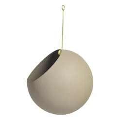Maceta colgante GLOBE Ø17 cm h28 cm, Taupe