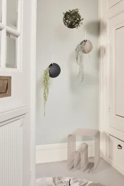 Maceta colgante GLOBE Ø21 cm h32 cm, Negro