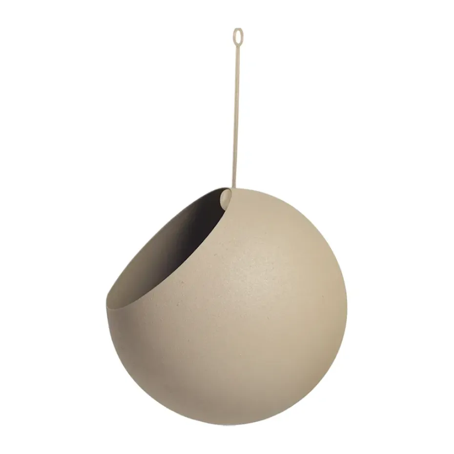Maceta colgante GLOBE Ø17 cm h28 cm, Taupe