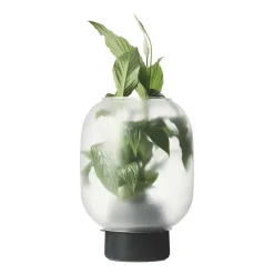 Maceta con cristal pavonado Nebl Ø26 cm, Negro