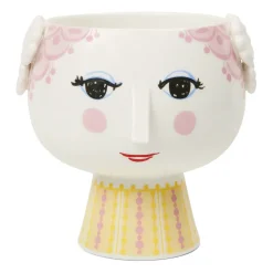 Maceta con pie Eva Ø 15,5 cm, Rosa