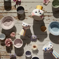 Maceta con pie Eva Ø 15,5 cm, Rosa