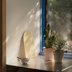 Maceta con plato Atlas raw, Rosa, Ø16 cm