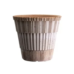 Maceta con plato Atlas raw, Rosa, Ø21 cm