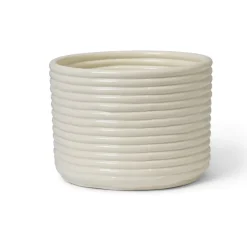 Maceta Corduroy Ø20x15 cm, Off white