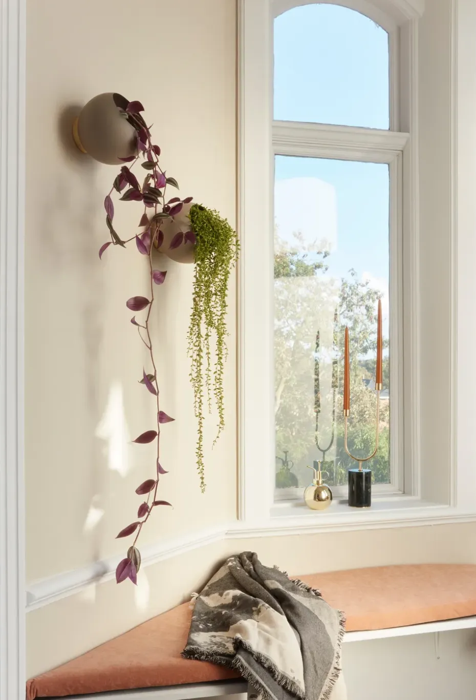 Maceta de pared Globe Ø21 cm, Taupe