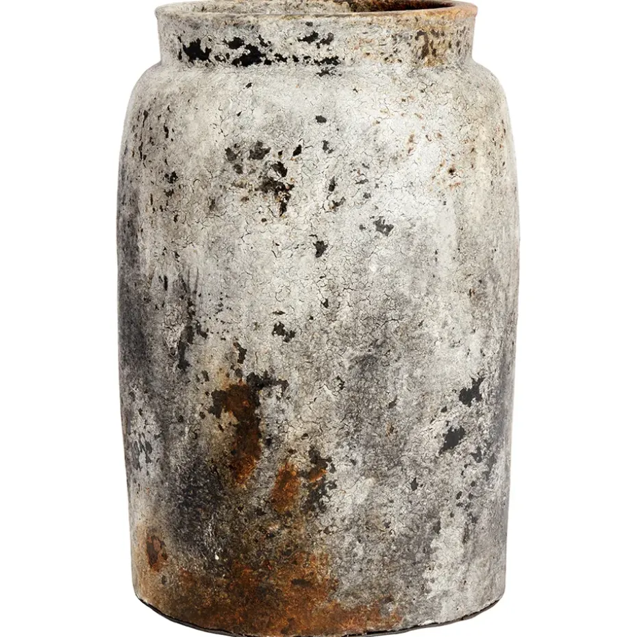 Maceta Echo Ø26 cm h40 cm, óxido-gris