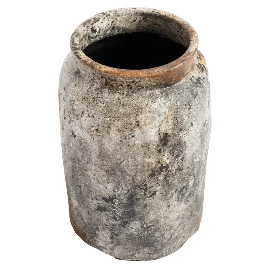 Maceta Echo Ø26 cm h40 cm, óxido-gris